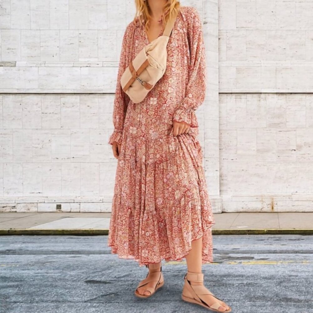 Free People Feeling Groovy maxi dress in floral print